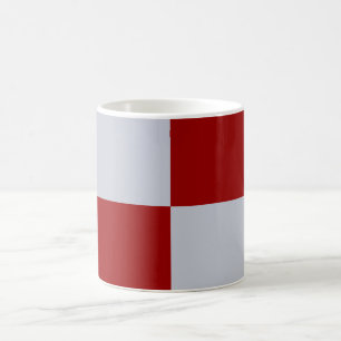 Taza De Café Rectángulos rojos y grises