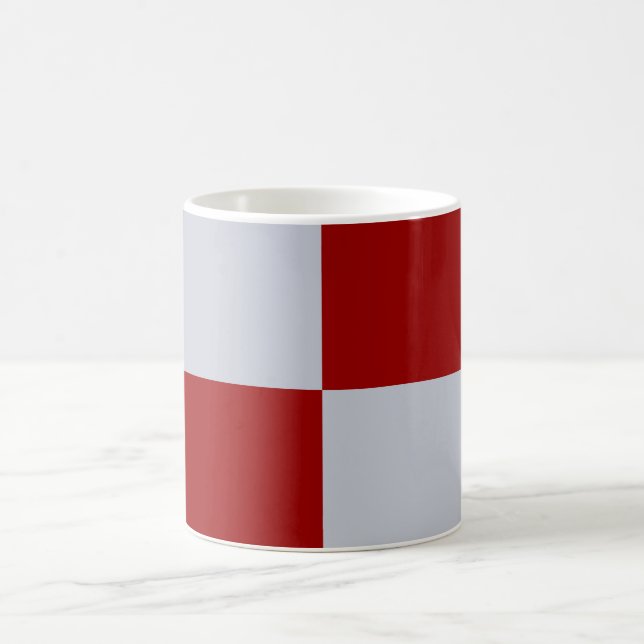 Taza De Café Rectángulos rojos y grises (Centro)