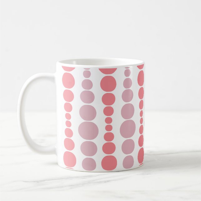 Taza De Café Rectángulos rosados modernos (Izquierda)