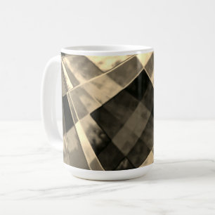 Taza De Café Rectáreas inclinadas y deshilachadas que se solapa