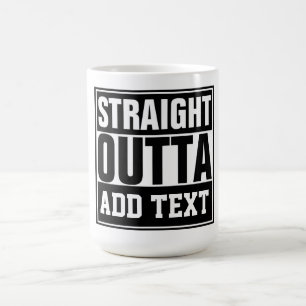 Taza De Café RECTO DE - añade tu texto aquí/crea el tuyo