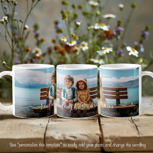 Taza De Café Recuerda Cuando Texto de Plantilla de Foto Hermosa