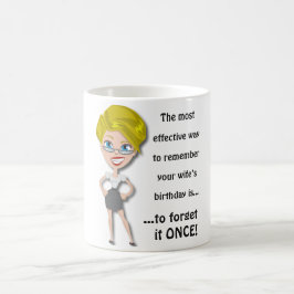 Taza De Café Recuerda el cumpleaños de la esposa, cita graciosa