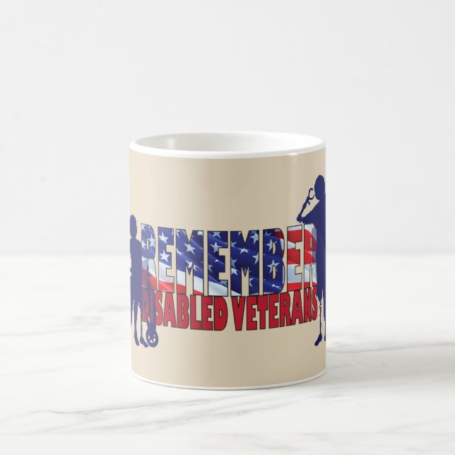 Taza De Café RECUERDE a nuestros veteranos discapacitados (Centro)