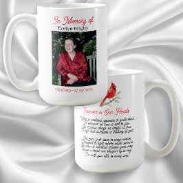 Taza De Café Recuerdo conmemorativo del poema del cardenal