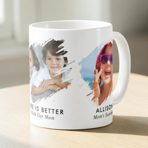 Taza De Café Recuerdo de 3 Fotos para Mamá