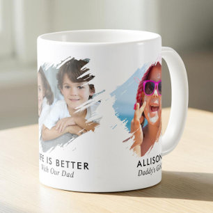 Taza De Café Recuerdo de 3 Fotos para Papá