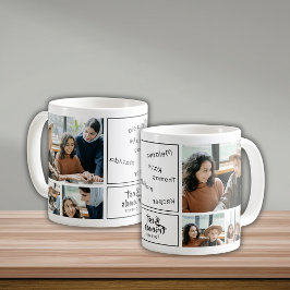 Taza De Café Recuerdo de 6 mejores amigos collage de fotos con