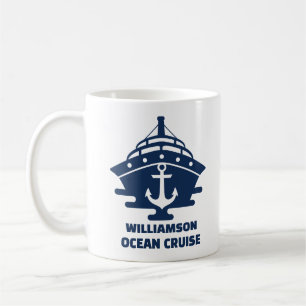 Taza De Café Recuerdo de ancla náutica de barco de crucero pers