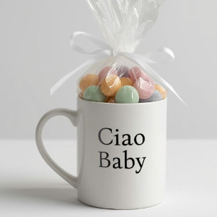 Taza De Café Recuerdo de Baby Shower Ciao Baby Chic
