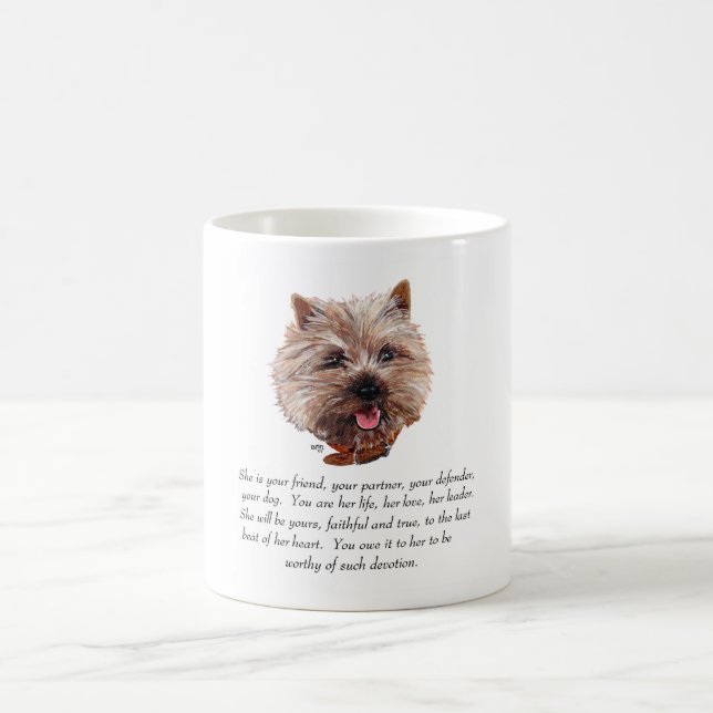 Taza De Café Recuerdo de Cairn Terrier - HEMBRA (Centro)