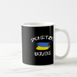 Taza De Café Recuerdo de Donetsk Ucrania Bandera del país ucran
