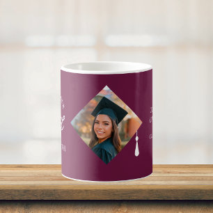 Taza De Café Recuerdo de foto de graduado personalizado con tap