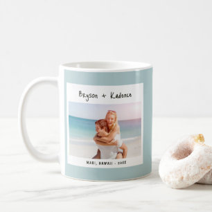 Taza De Café Recuerdo de foto de vacaciones personalizadas