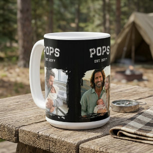Taza De Café Recuerdo de foto del año 3 de Pops estilo Varsity