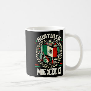 Taza De Café Recuerdo de Huatulco bandera de México cinco de ma