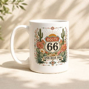 Taza De Café Recuerdo de la ruta 66 del desierto del suroeste