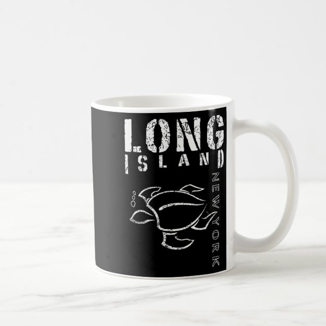 Taza De Café Recuerdo de Long Island Nueva York (Derecha)