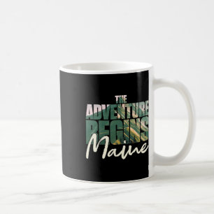 Taza De Café Recuerdo de Maine Senderismo La aventura comienza