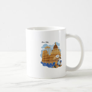 Taza De Café Recuerdo de niños Italia Niña en bicicleta diciend