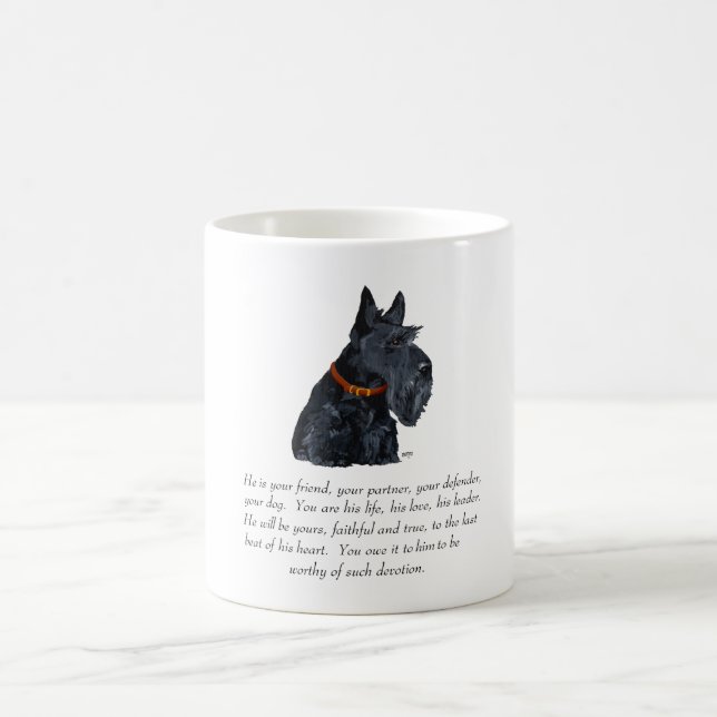 Taza De Café Recuerdo de Terrier Escocés (Centro)