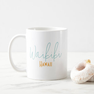 Taza De Café Recuerdo de viaje a Waikiki, Hawái