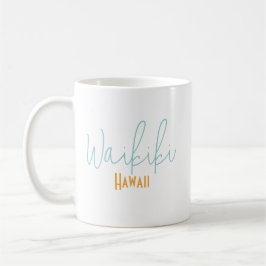 Taza De Café Recuerdo de viaje a Waikiki, Hawái