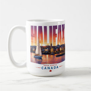 Taza De Café Recuerdo de viaje al paseo marítimo de Halifax Can