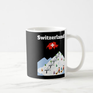 Taza De Café Recuerdo de viaje de esquí a Suiza Amante del esqu