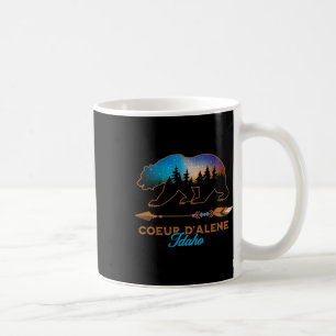 Taza De Café Recuerdo de viaje de noche estrellada de oso Coeur