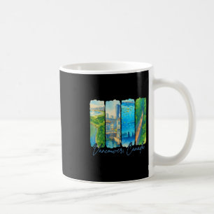 Taza De Café Recuerdo de viaje de Vancouver Canadá Pincelada 