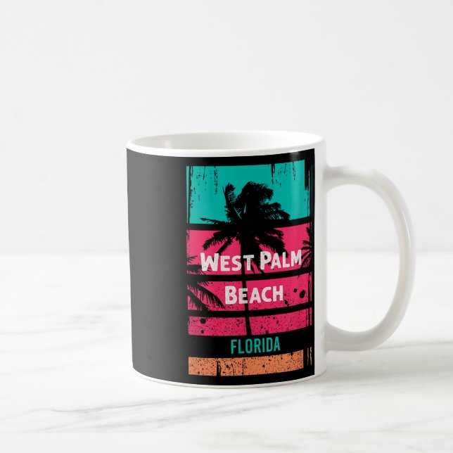 Taza De Café Recuerdo de West Palm Beach - Florida Reminder (Derecha)