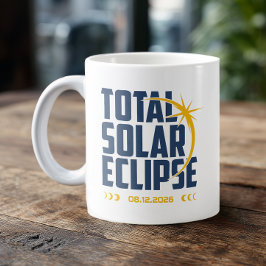 Taza De Café Recuerdo del eclipse de 2026 moderno