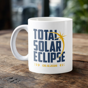 Taza De Café Recuerdo del eclipse de 2026 moderno