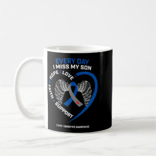 Taza De Café Recuerdo del hijo diabético tipo 1 para hombre de