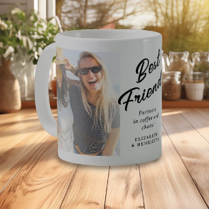 Taza De Café Recuerdo Fotográfico de la Mejor Amiga Moderna 2