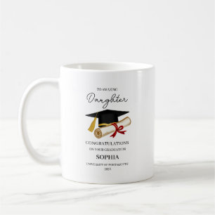 Taza De Café Recuerdo personalizado de graduación de hija nombr
