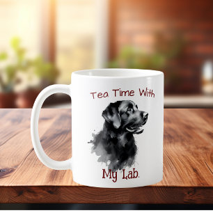 Taza De Café Recuerdo Personalizado de Labrador Negro