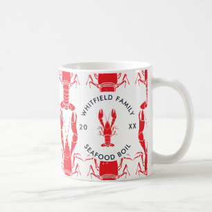 Taza De Café Recuerdo personalizado de langosta familiar para f
