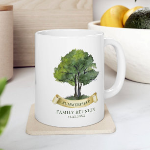 Taza De Café Recuerdo personalizado de reunión familiar Nombre