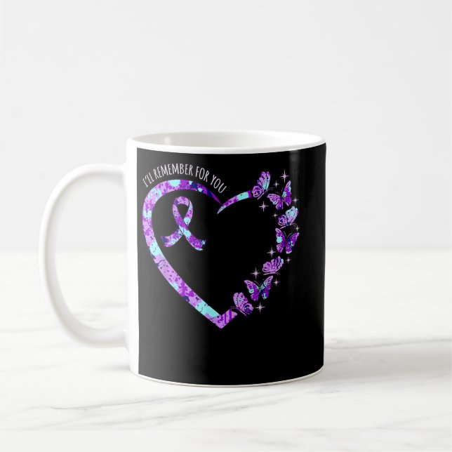 Taza De Café Recuerdo por ti Alzheimer's Awareness Purple (Izquierda)