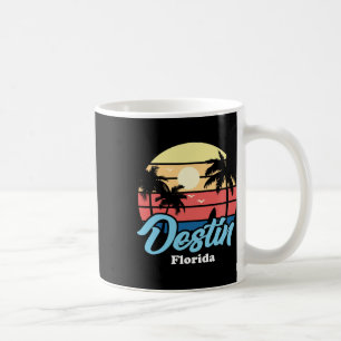 Taza De Café Recuerdo Retro de Surfista de Playa Destin Florida