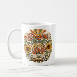 Taza De Café Recuerdo Retro Floral Cristiano de Enfermera Años