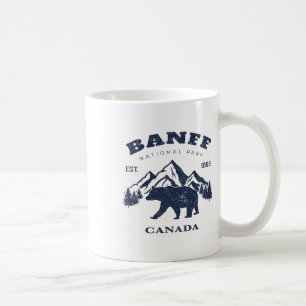 Taza De Café Recuerdo vintage del Parque Nacional Banff Canadá