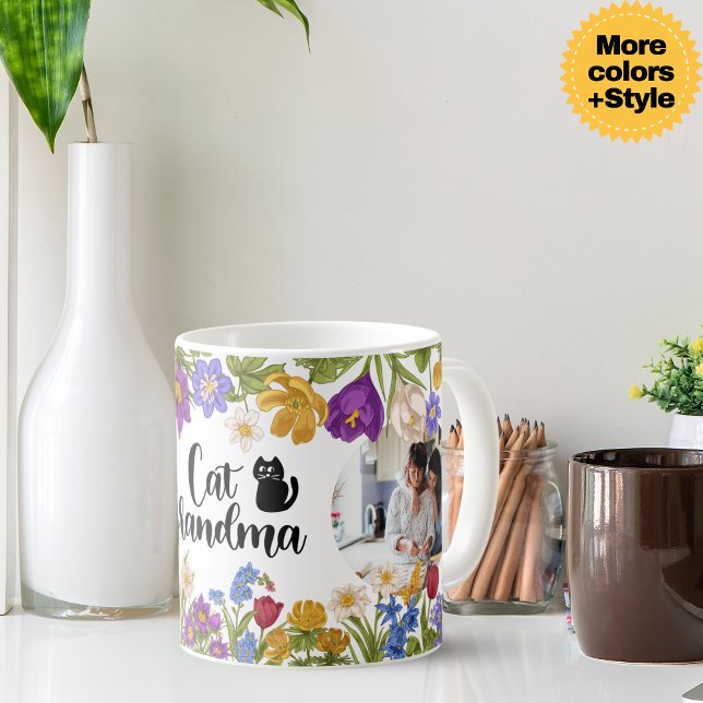 Taza De Café Recuerdos perfectos Personalizados 2 Collages de f (Purrfect Memories Personalized 2 Photo Collage Cat Mug)