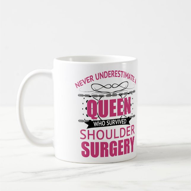 Taza De Café Recuperación De Cirugía De Hombro Para Mujeres (Izquierda)