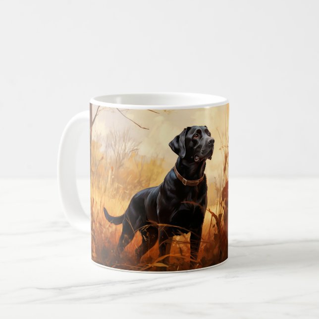 Taza De Café Recuperación de Labrador de otoño (Anverso izquierdo)