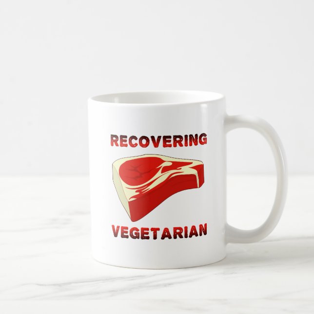 Taza De Café Recuperando la diversión vegetariana (Derecha)