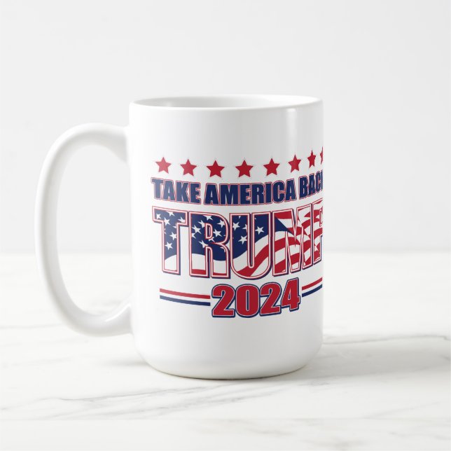 Taza De Café Recuperar a Estados Unidos Trump 2024 (Izquierda)