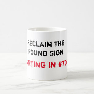 Taza De Café Recuperar el Rótulo de la libra comenzando en la c